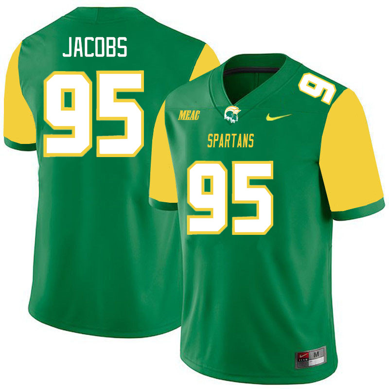 Men-Youth #95 Levontae Jacobs Norfolk State Spartans 2023 College Football Jerseys Stitched-Green